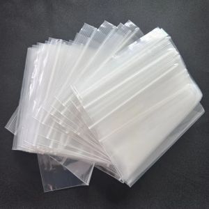 100pcs Zipper Bags Small Sealed  Zip Lock Bag Self Seal Plastic Clear Bags Storage Fresh Reclosable Poly Bag Vacuum Food Packing