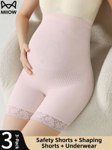 MiiOW | Maternity Anti-Exposure Safety Pants High Waist Support  Cotton Crotch