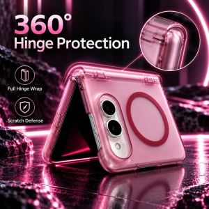 For iPhone Duo Magnetic Case Matte PC Full Hinge Coverage Wireless Charging Compatible Anti Fingerprint Drop Resistant 8.8x12cm