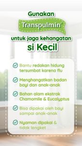 Transpulmin Baby Balsam 20 G - Pereda Hidung Tersumbat dan Menghangatkan Badan