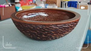 KOEN HANDMADE DESIGNER ART BASIN CERAMIC COUNTER TOP BASIN 410mm(D) x 140mm(H)