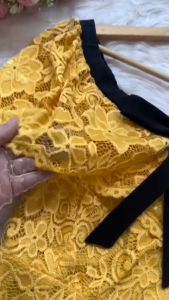 MYDU SHOP | MS 52 Đầm Ren Ôm Body – Trễ Vai Bèo Phối Nơ Quyến Rũ