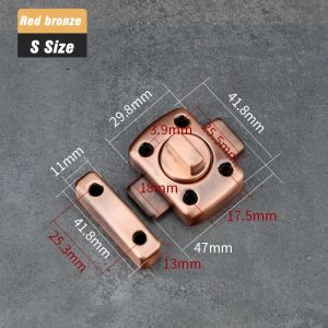 180° Double Sided Rotate Bolt Latch Gate Latches Door Slide Lock Twist Rotating Barrel Lock Home Security Latch Toilet Door Lock