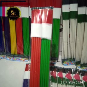 Bendera Plastik Indonesia dan Palestina Gagang (20 dan 10 Pcs )