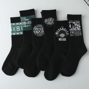 Mens Sport Socks Anti-Odor Thin Mid-Calf Spring Cotton Socks for Students High Aesthetic Value Long Tube Socks Moisture Wicking