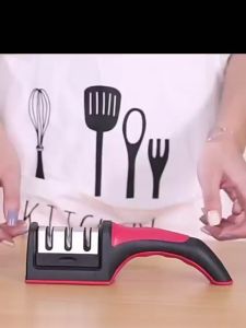 TOKDODO Dụng Cụ Mài Dao Kéo Đa Năng 3 Ngăn