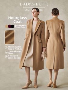 LadyS Elite | Camel Colored Wool Elegant Coat