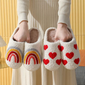New Heart-shaped Cute Cartoon Anti-slip Cotton Slippers