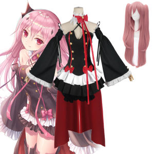 อะนิเมะเซราฟเครื่องแต่งกายสุดท้าย Krul Tepes ชุดเดรสชุดคอสเพลย์ชุดแม่มดในวันฮาโลวีนเครื่องแต่งกายเป็นแวมไพร์สำหรับผู้หญิง