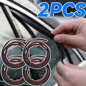 2PCS Car Glass Weatherstrip Sound Proof Noise Insulation Sealing Strip Auto Door Window Anti Rattle Rubber Trim Self Adhesive Sticker