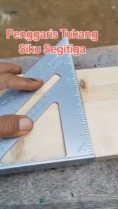 Penggaris Siku Segitiga Alumunium 7inch Speed Square Alloy Penggaris Tukang Sudut Rectangle Ruler
