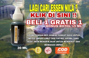 [ BELI 1 GRATIS 1 ] Essen ikan nila media lumut aroma pandan jasmine BONUS 15 ML