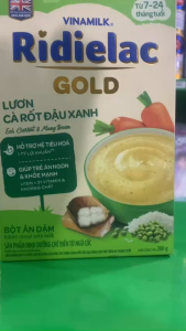 Bột ăn dặm Ridielac Gold -lươn cà rốt đậu xanh