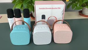 Speaker Mikrofon Set Karaoke Bluetooth Mini Full bass Portabel