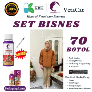 VetaCat Vitamin Kucing Cat Vitamin Cat Supplement Kucing Vitamin Bulu Gemuk Kucing 60mL Set Bisnes