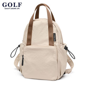 GOLF QUALITY Womes Small Size Backpack Lightweight Casual Travel Backpack Foldable Design  Travel Shoulder Bag Mini Oxford Cloth Backpacks Womens Commuter Bag Apricot Black