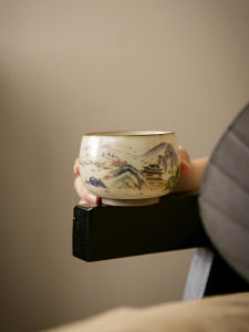 Ruyao Purple Mountain Owner Cup Gongfu Tea Set Personal Specialty Ceramics Tea Cup Single Porcelain Bowl for Home Use