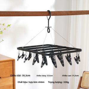 Kẹp Quần Áo Bằng Hợp Kim Nhôm Chống Trượt Không Để Lại Dấu Vết Bằng Thép Không Gỉ Kẹp Quần Áo Chống Thấm Nước Dày Dặn Cho Gia Đình