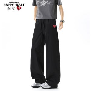 CHARLES JANGS HAPPY HEART | Retro Loose Straight Trousers