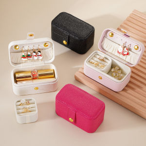 PU Leather Jewelry Box Jewelry Box Round Corner Ring Packaging Box Earrings Necklace Bracelet Box