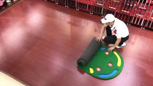 PGM High quality mini golf putting green portable training mat with anti-drop ball design challenging putter practice mat for indoor outdoor