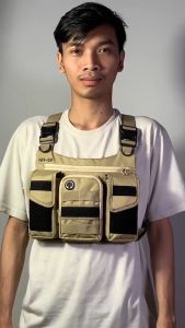 Tas Dada Pria Three Pocket New Cream Premium NR-59 Men Chest Bag Premium
