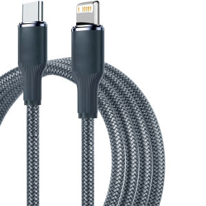 Nylon Braided USB C to Lightning Cable Fast Charging Data Sync Cord Durable Charger Wire For iPhone 14 13 12 11 Series 1 Piece