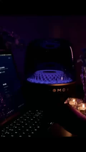 Q38 Bluetooth Speaker with Sub-Woofer Black Gold Edition Dome Glass