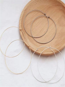 Ultra-Thin Large Hoop Earrings Womens Fashion New Gold Ear Cuff Super Lightweight 18 Ring Copper Material Ear Jewelry