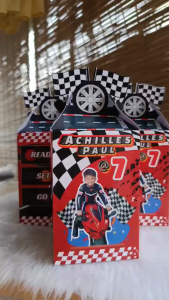 Tall Gable Box Race Theme – Motorcycle / Car Party Loot Box