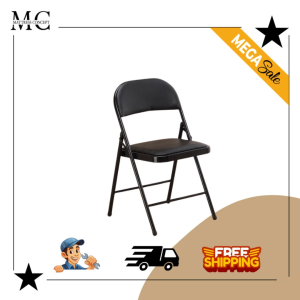 🔥【LOCAL SELLER】🔥 Black Cushioned Folding Chair/Study Chair (FREE DELIVERY & INSTALLATION)
