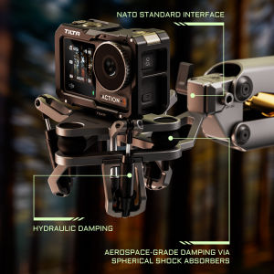 หัวดูดซับแรงกระแทกสำหรับ Hydra คนต่างด้าวมินิโช้คอัพแขนป้องกันการสั่นสะเทือนสำหรับการถ่ายภาพ Pro10ไป/11/12 DJI Action3/4/5pro X3 Insta360/Pocket3 4 DJI