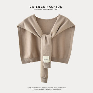 Spring Autumn 2025 New Thin Knitted Shawl Womens Summer Air Conditioned Office Shoulder Neck Protector Small Half Shoulder