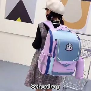 Kawaii 1-3-6 Grade Children Orthopedics Backpack: A Waterproof School Bag for Kids