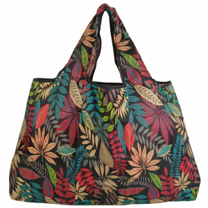 Large Foldable Shopping Bag Eco-friendly Portable Travel Handbag Single Shoulder Vegetable Buying Bag Retro Artistic Style Canvas