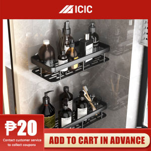 ICIC Space Aluminum Bathroom Stand Organizer Rack Bath Room Organizer bathroom Accesories Toilet Corner Shelf  Storage