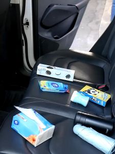 【Ready Stock】Leather Car Seat Middle Hanger Back Multi-Pocket Storage Bag Organizer Luxury Auto Handbag Holder Between Seats Tissue Water Cup Pockets Stowing Tidying