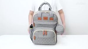 DULEPIG Travel baby bag 2-in-1 crib mommy bag diaper bag hospital maternity bag