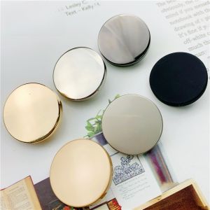 Gold Metal Flat Button round Versatile Shiny Surface for Mens And Womens Shirts Coats Windbreakers And Outerwear