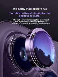 YOULANG | Ultra-High Definition Sapphire Lens Film For Apple iPhone 14 Pro Max Rear Camera Protection Ring Phone Lens Cap Digital Brand Yuelang