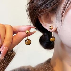 WENXI | Elegant Luxurious Multi-Wear Tigers Eye Stone Earrings