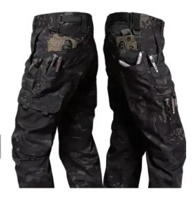 Wear Resistant Work Pant Man Multi-pocket Straight Cargo Trousers Outdoor Jogging Tactical Pants Casual Training Trousers