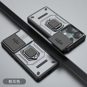 szhaiyu | Armor Phone Case For POCO F7 X7 M8 X8 Pro Max Ultra With Sliding Camera Adjustable Protection Ring Stand Holder Hard Cover