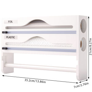 Two-in-one Home Foil & Parchment Paper Organizer Storage Box and Cutter