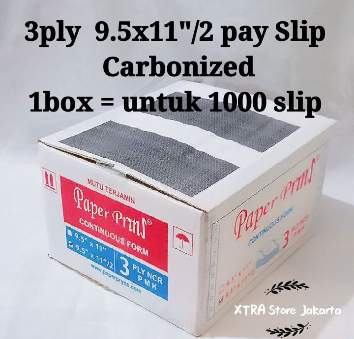 kertas slip gaji carbonise 3Ply 9.5x11"/2