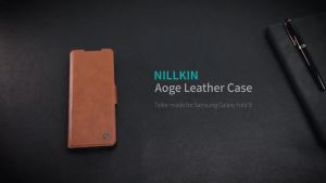 Case bao da chống sốc cho Samsung Galaxy Z Fold 7 / Fold 6 / Z Fold 5 / Fold 4 trang bị ngăn đựng S-Pen hiệu Nillkin Aoge Leather Cover Case - Phân phối bởi Hotphukien
