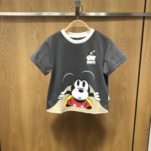 Áo Thun Tay Ngắn Disney Cho Bé Trai Và Bé Gái Mùa Hè 2025 Của Balabala Áo Thun Cotton Thoáng Khí in Họa Tiết Hoạt Hình Thường Ngày Cho Trẻ Sơ Sinh Và Trẻ Nhỏ