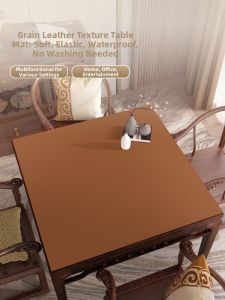 JIELEFAN | Waterproof Grease-Proof No-Wash Sound-Reducing Leather Mahjong Table Pad Square