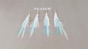 TEASER 3pcs/bag HK031 2/0 3/0 5/0 7/0 Slow Jigging Hook Carbon Steel Sea Fishing Single Hook Glow Soft Squid Assist Hooks