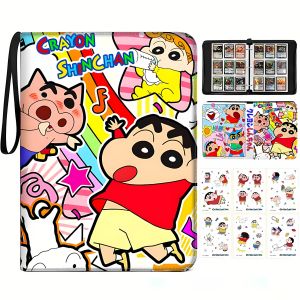 Crayon Xiaoxin Card Binder Four Nine Grid Loose-Leaf Storage Book 3-Inch Polaroid Album Card Collection Book Leather Card Holder